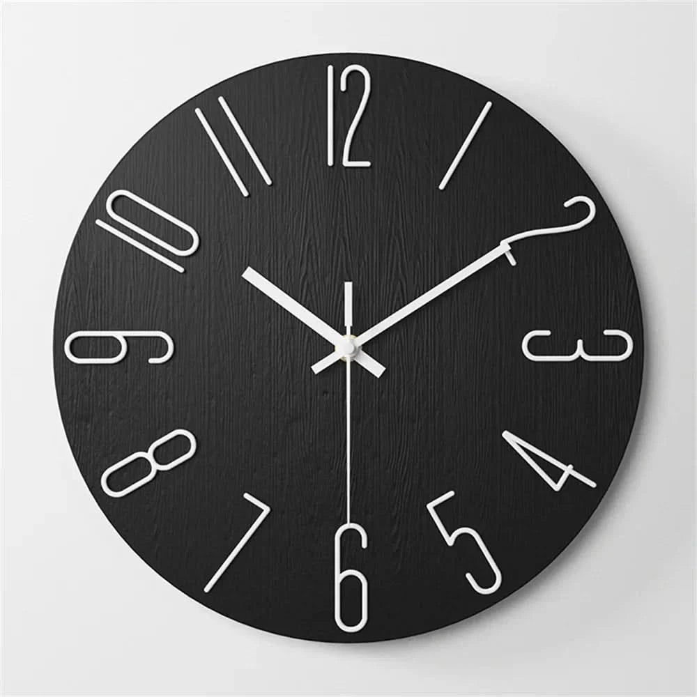 Mira Modern Wall Clock | Frameless 3D Design, Silent Quartz Movement 4