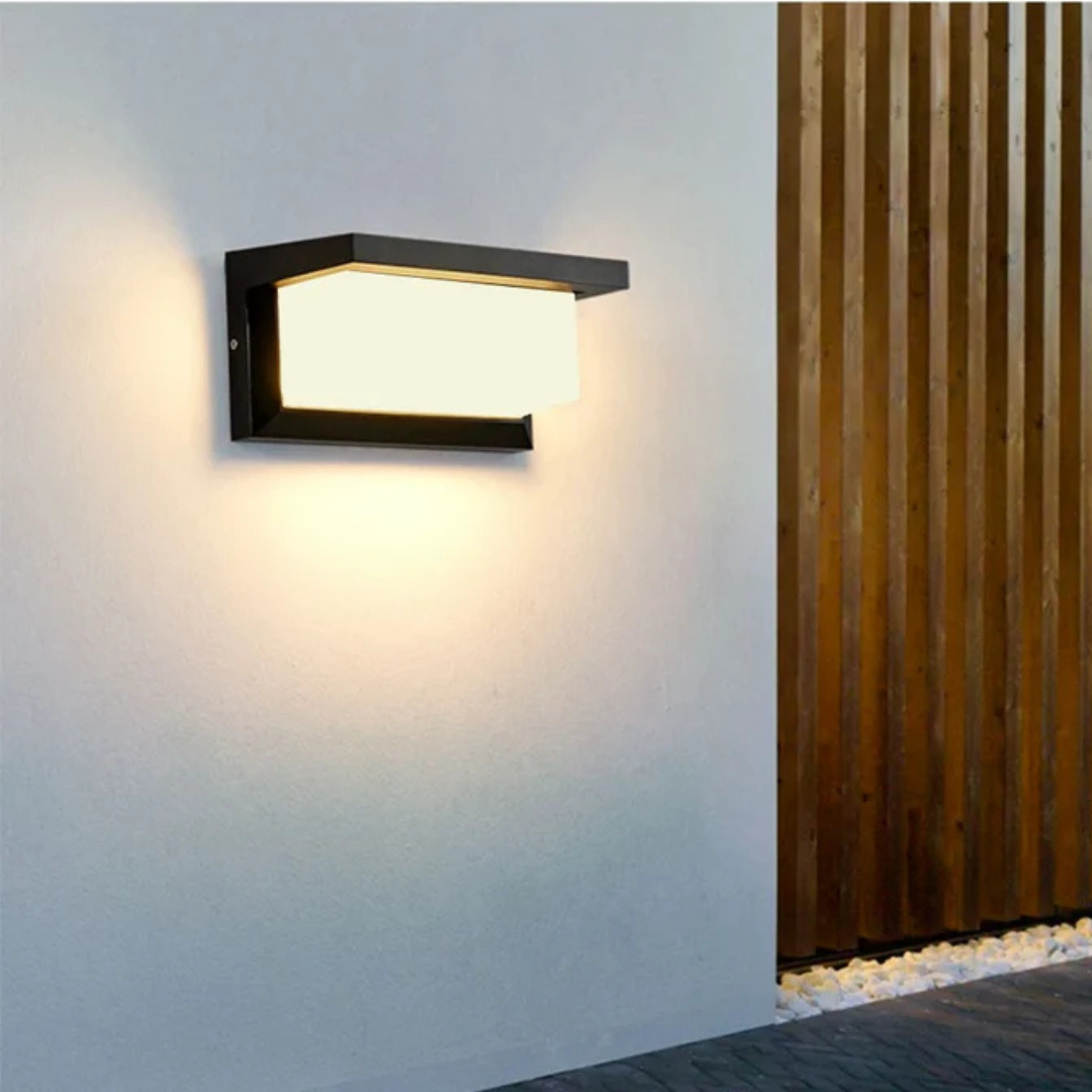 Mova Outdoor Wall Light featuring a motion sensor and energy-efficient LED technology, perfect for enhancing home security and energy savings. 3