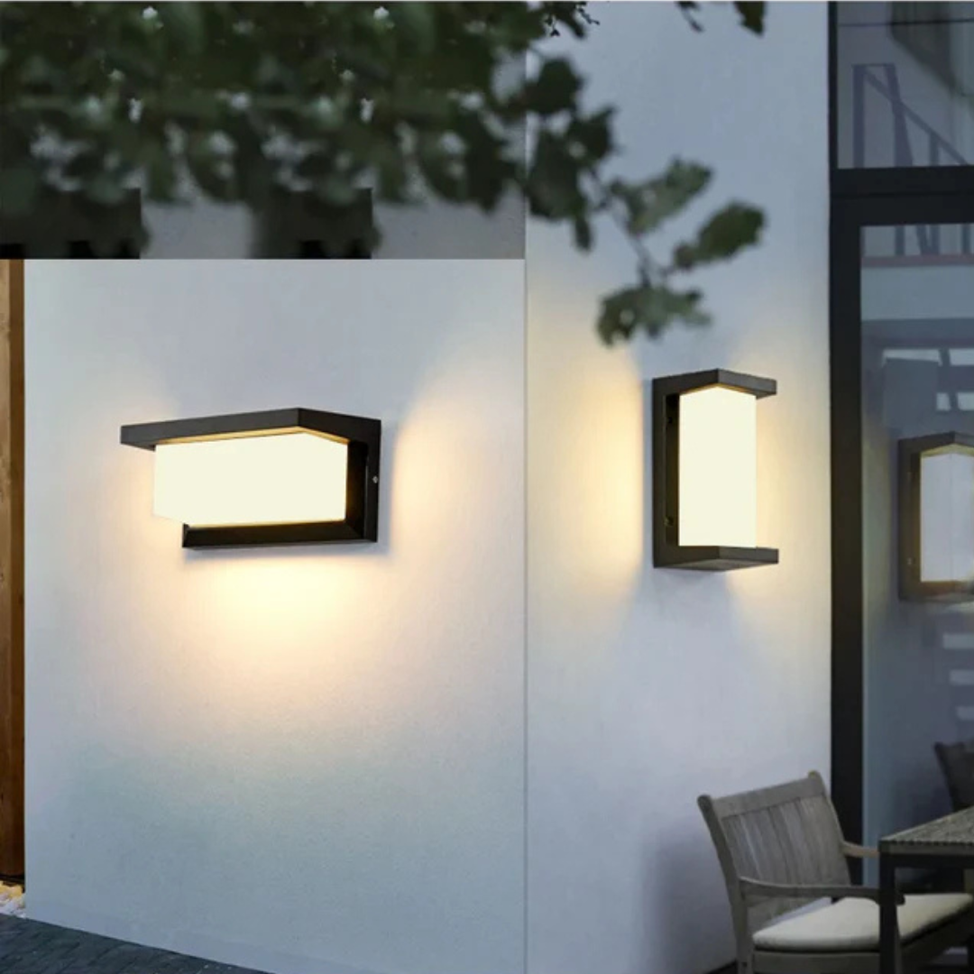 Mova Outdoor Wall Light featuring a motion sensor and energy-efficient LED technology, perfect for enhancing home security and energy savings. 4