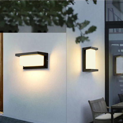 Mova Outdoor Wall Light featuring a motion sensor and energy-efficient LED technology, perfect for enhancing home security and energy savings. 4