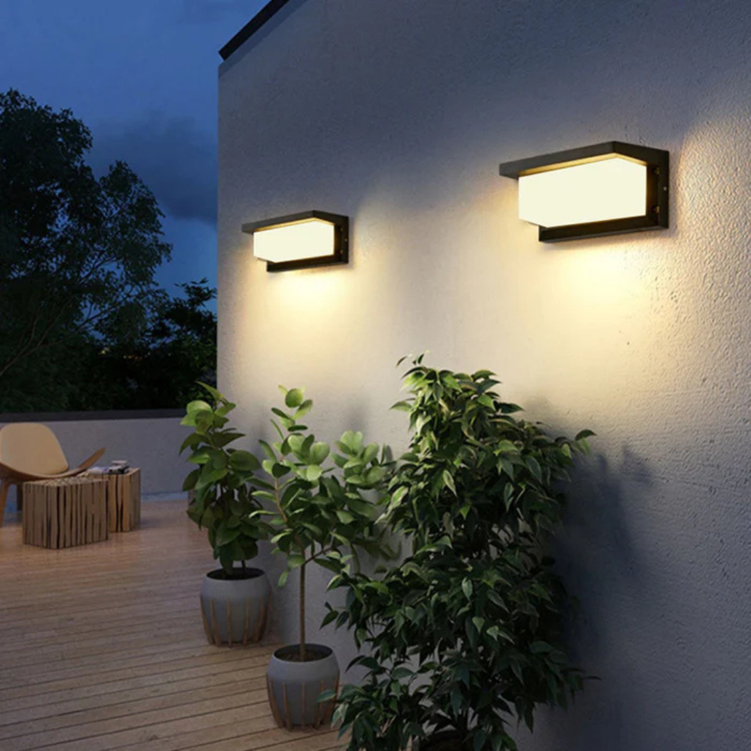 Mova Outdoor Wall Light featuring a motion sensor and energy-efficient LED technology, perfect for enhancing home security and energy savings. 5
