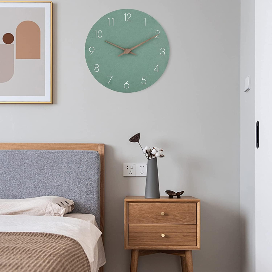 Navi Modern Wall Clock | Minimalist Wood Design, Silent Quartz Movement 2