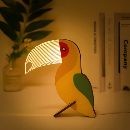 Nora Animal Lamp featuring a charming animal design, made from eco-friendly wood, perfect as a LED bedside table light for a cozy and whimsical bedroom ambiance 0