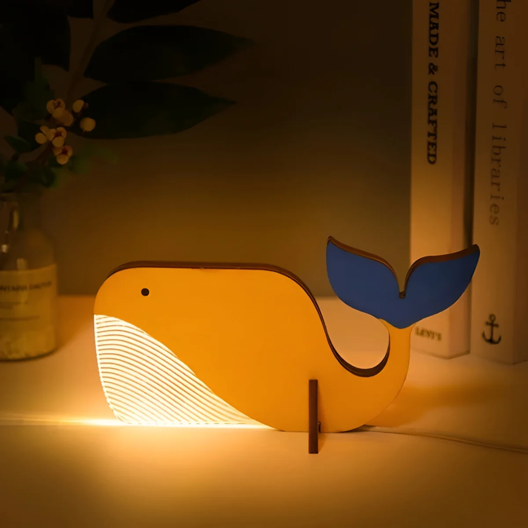 Nora Animal Lamp featuring a charming animal design, made from eco-friendly wood, perfect as a LED bedside table light for a cozy and whimsical bedroom ambiance 4