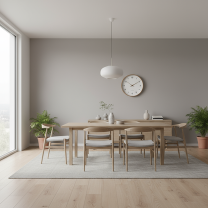 Nora Modern Wall Clock | Minimalist Wood Frame, Silent Quartz 2