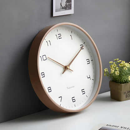 Nora Modern Wall Clock | Minimalist Wood Frame, Silent Quartz 3