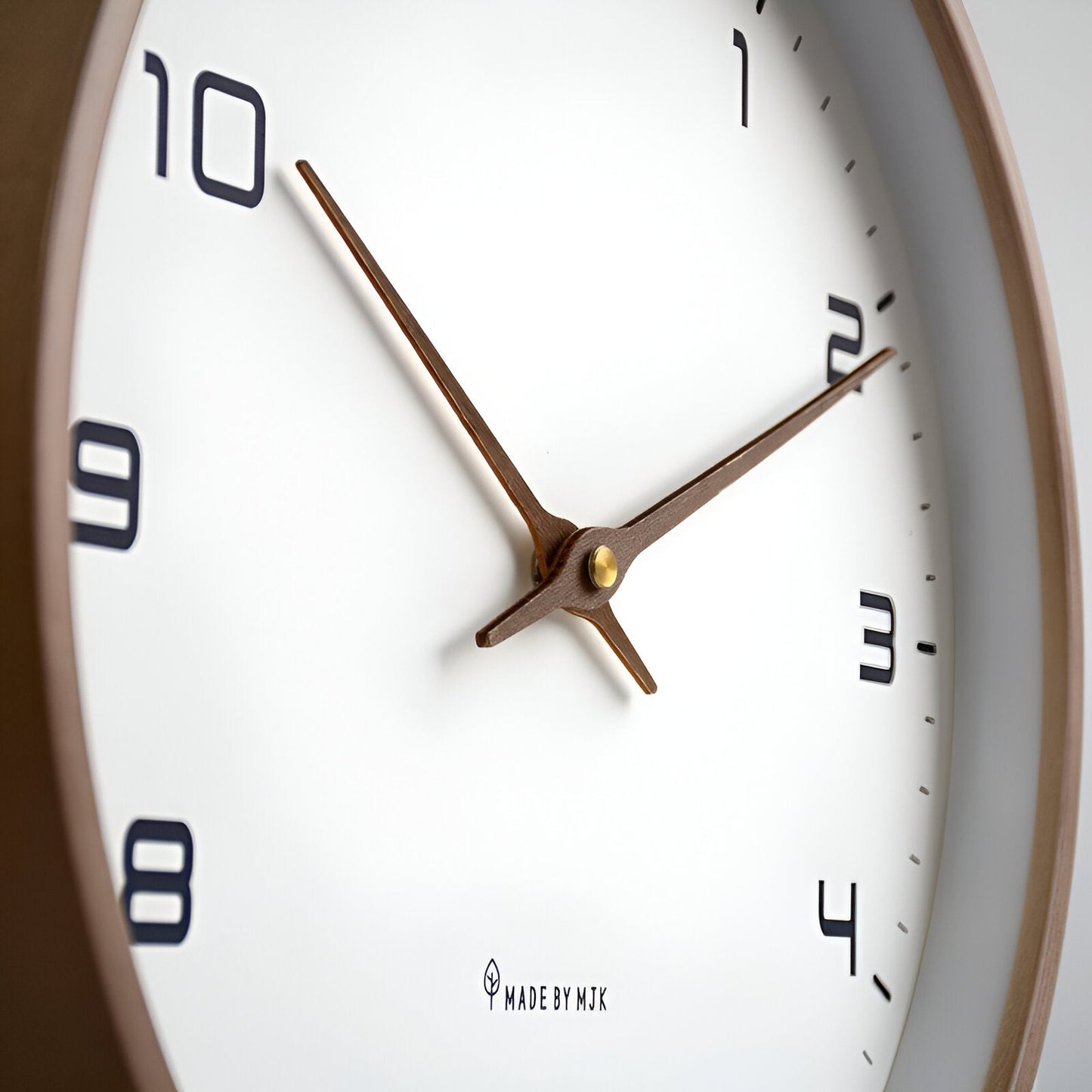 Nora Modern Wall Clock | Minimalist Wood Frame, Silent Quartz 4