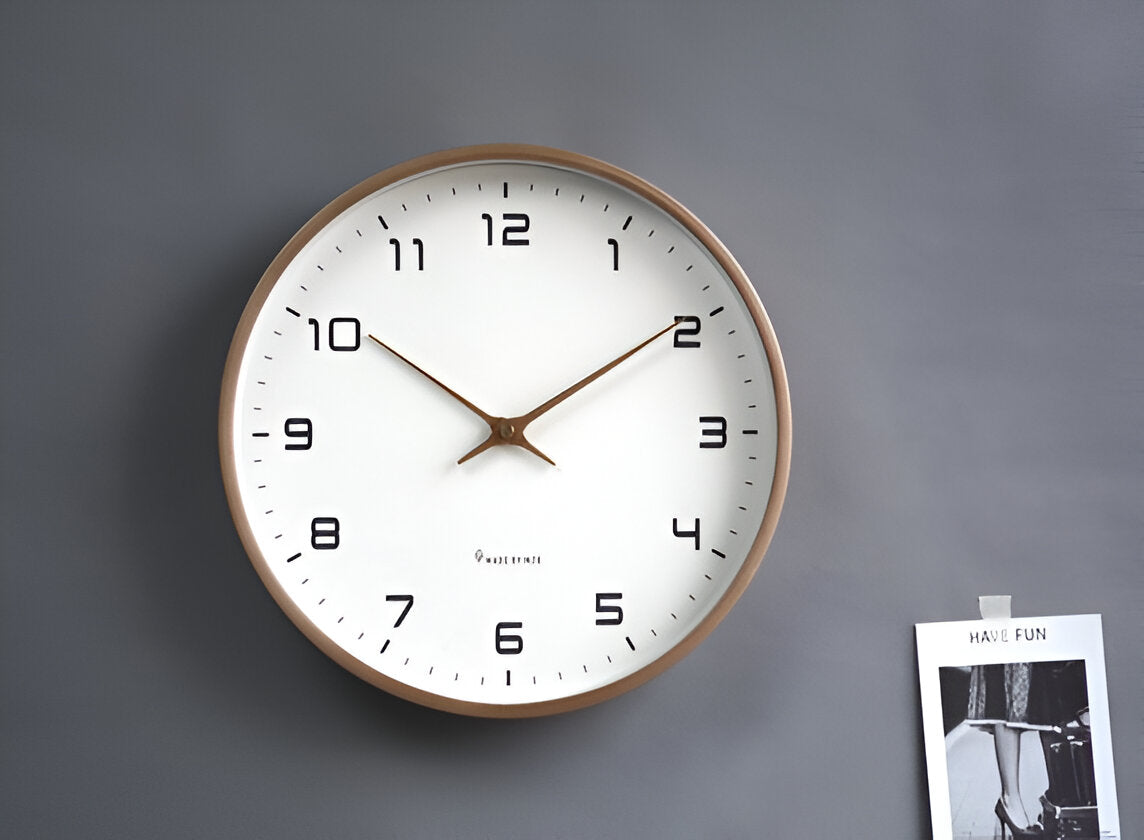 Nora Modern Wall Clock | Minimalist Wood Frame, Silent Quartz 6