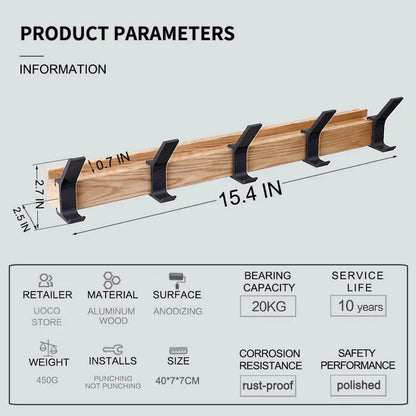 Nordis - Scandinavian Style Wall Mounted Coat Rack