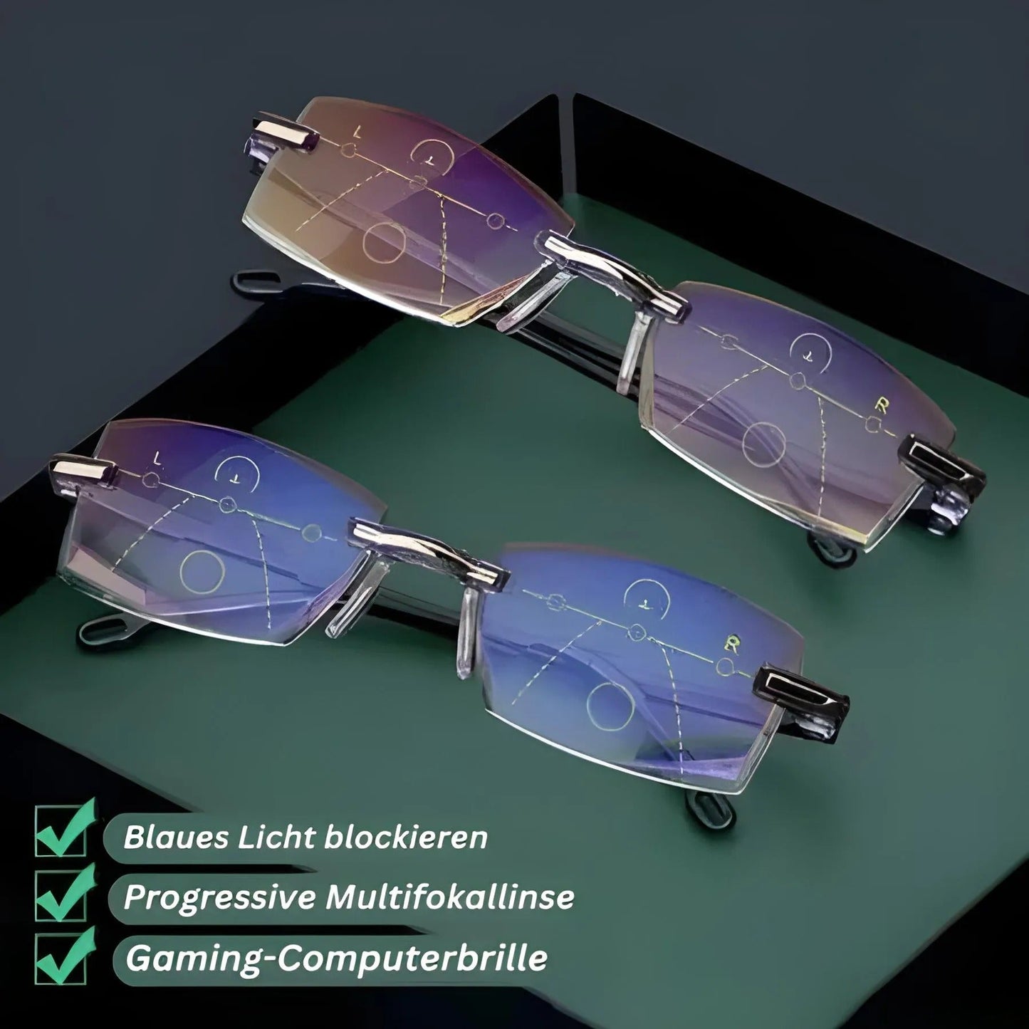 OptiPro - Blue Light Blocking Progressive Reading Glasses
