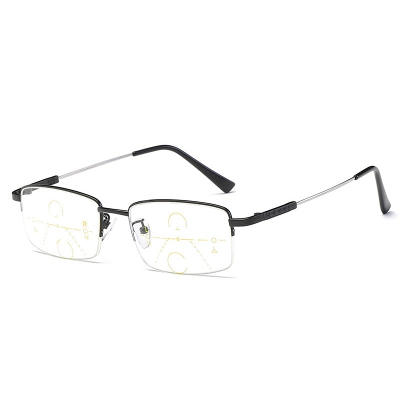 OptiShift - Semi-Rimless Rectangular Reading Glasses