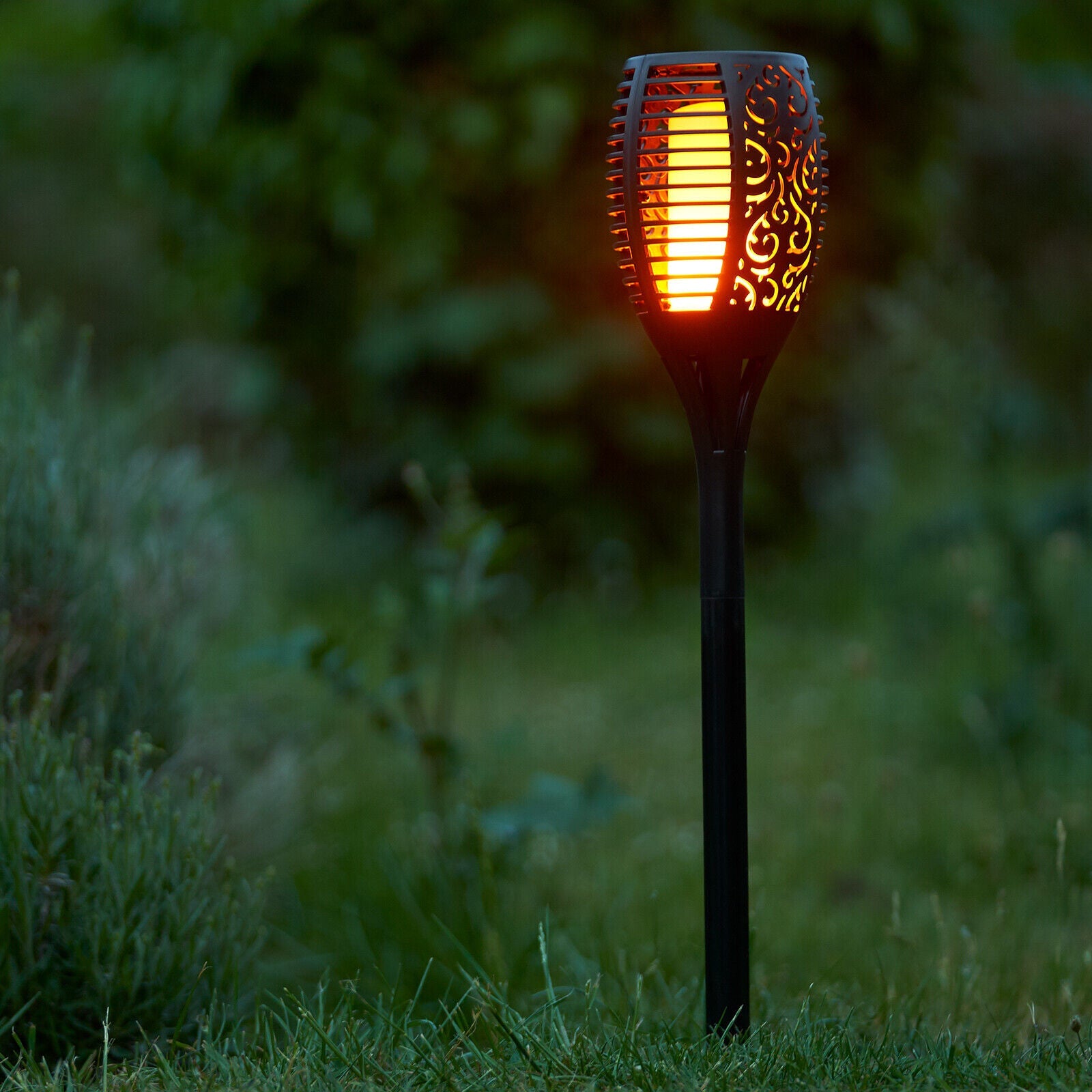 Orion Solar Torch Lights | Flickering Flame Effect, Weather Resistant, Solar-Powered 2