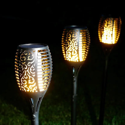 Orion Solar Torch Lights | Flickering Flame Effect, Weather Resistant, Solar-Powered 3