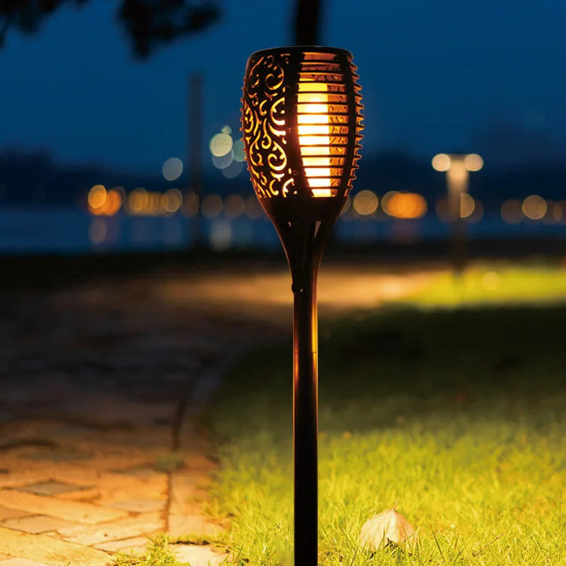 Orion Solar Torch Lights | Flickering Flame Effect, Weather Resistant, Solar-Powered 4