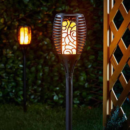 Orion Solar Torch Lights | Flickering Flame Effect, Weather Resistant, Solar-Powered 6