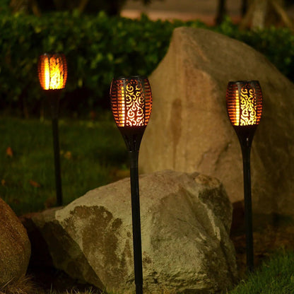 Orion Solar Torch Lights | Flickering Flame Effect, Weather Resistant, Solar-Powered 7