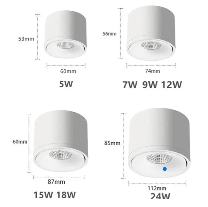 Pavla Downlight | Adjustable LED Spotlight, Surface Mounted, Aluminum 8