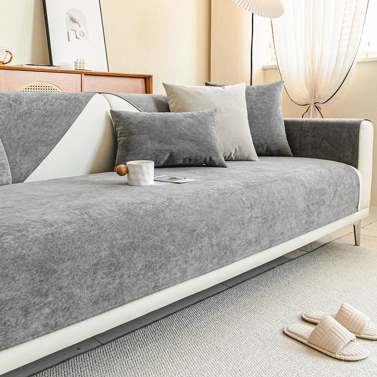 PawShield - Ribbed Pet Sofa Cover