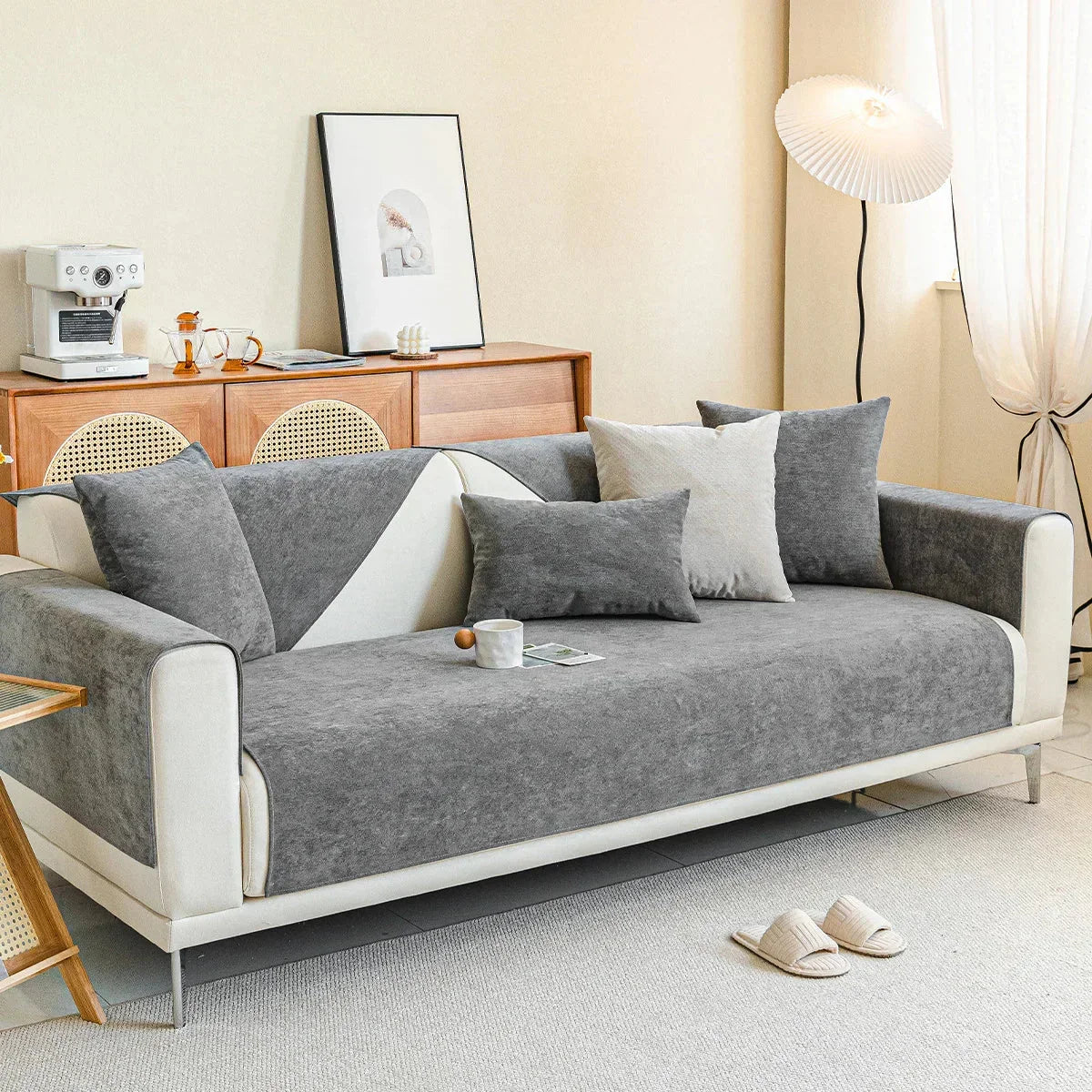 PawShield - Ribbed Pet Sofa Cover