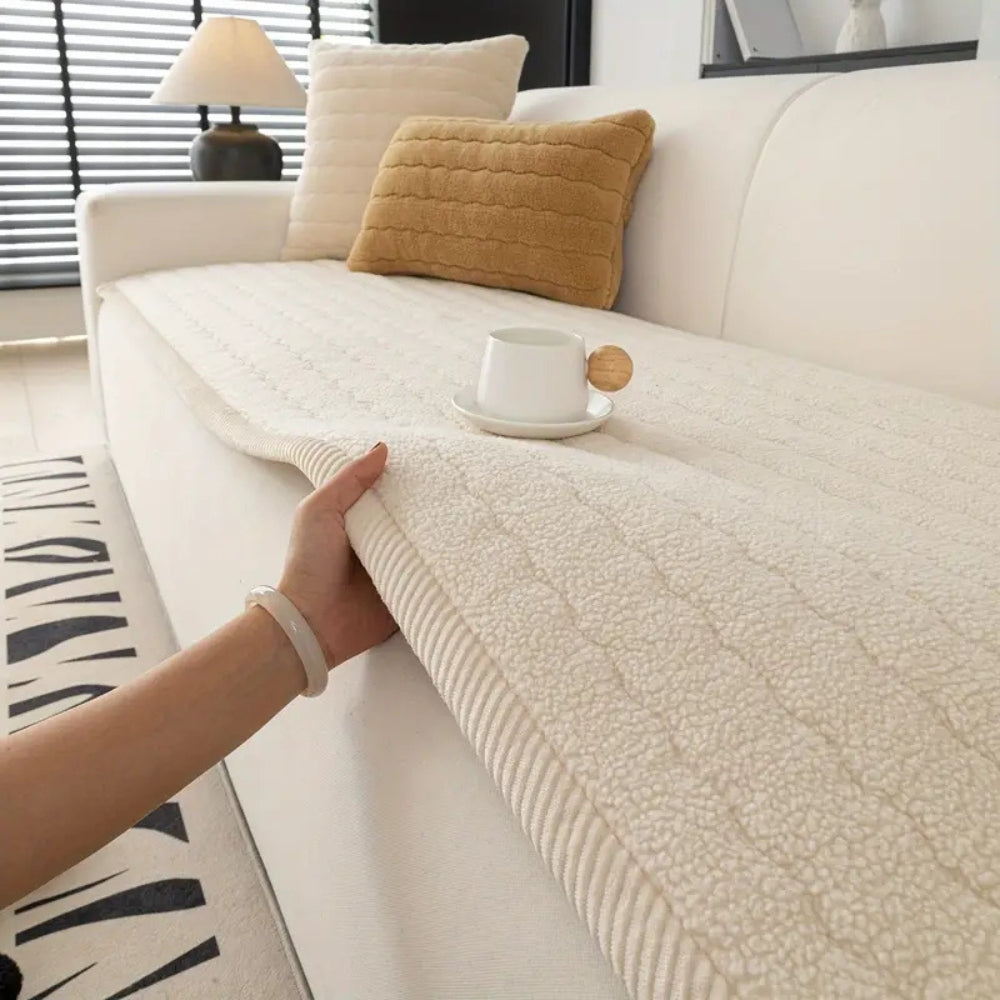 PlushGuard - Plush Textured Sofa Cover