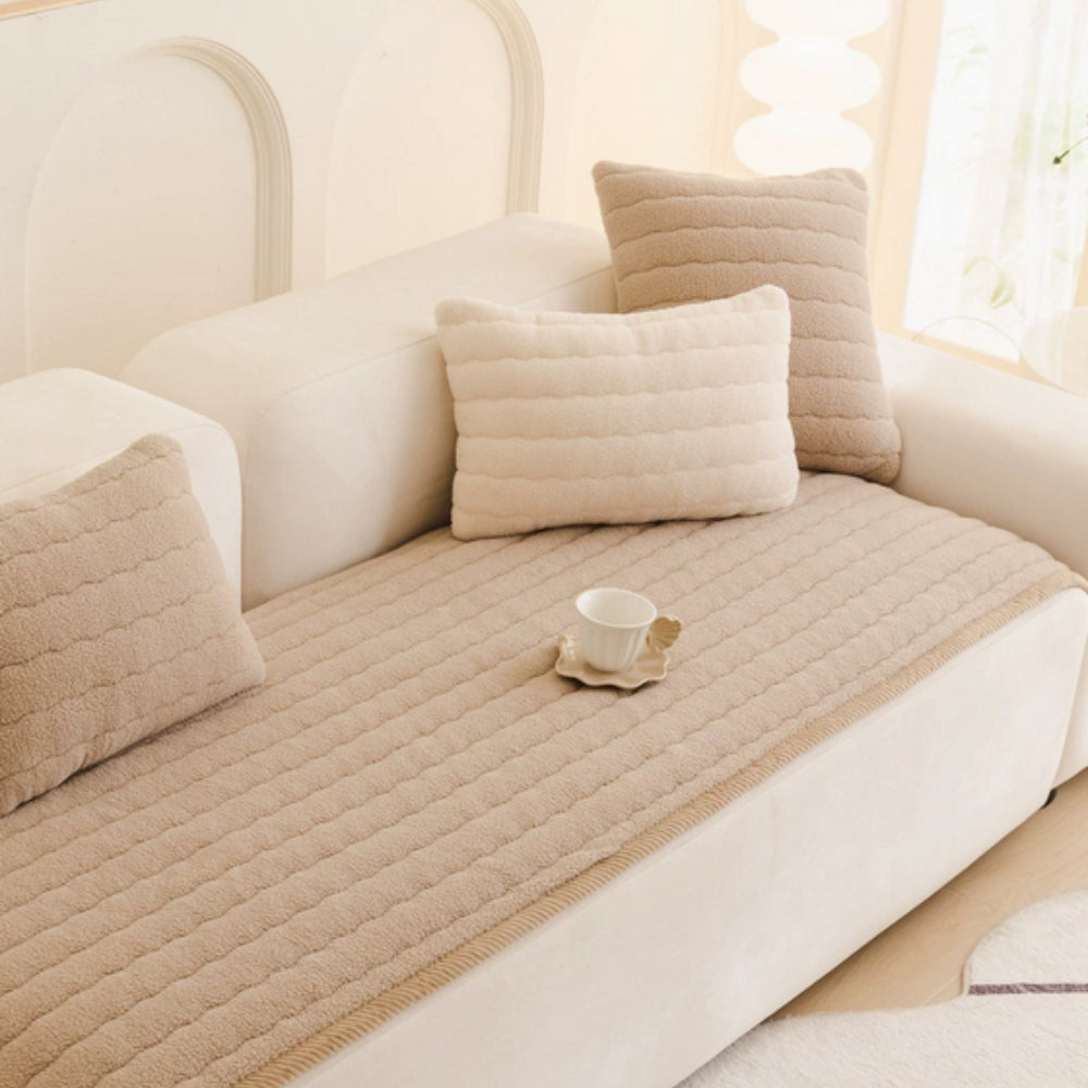 PlushGuard - Plush Textured Sofa Cover