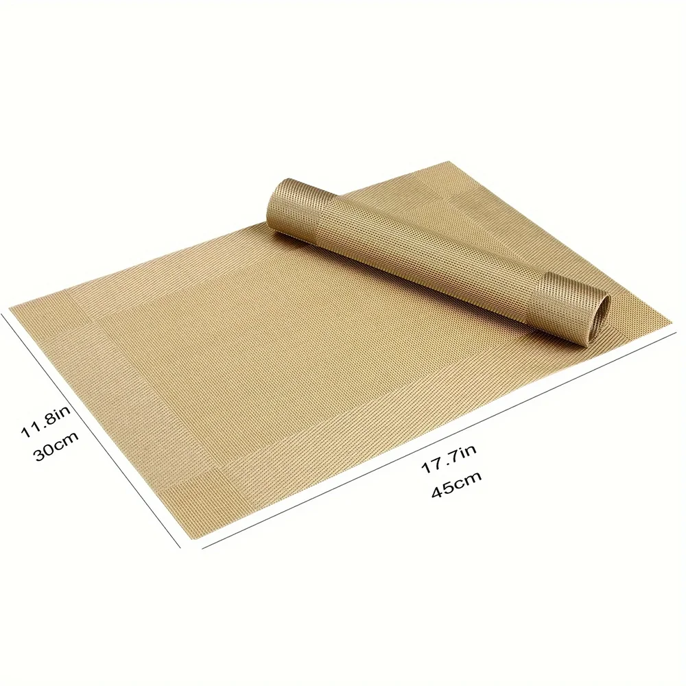 Pura Dining Mat in stylish design, made from heat-resistant PVC, featuring a non-slip surface ideal for protecting dining tables and enhancing table settings. 4