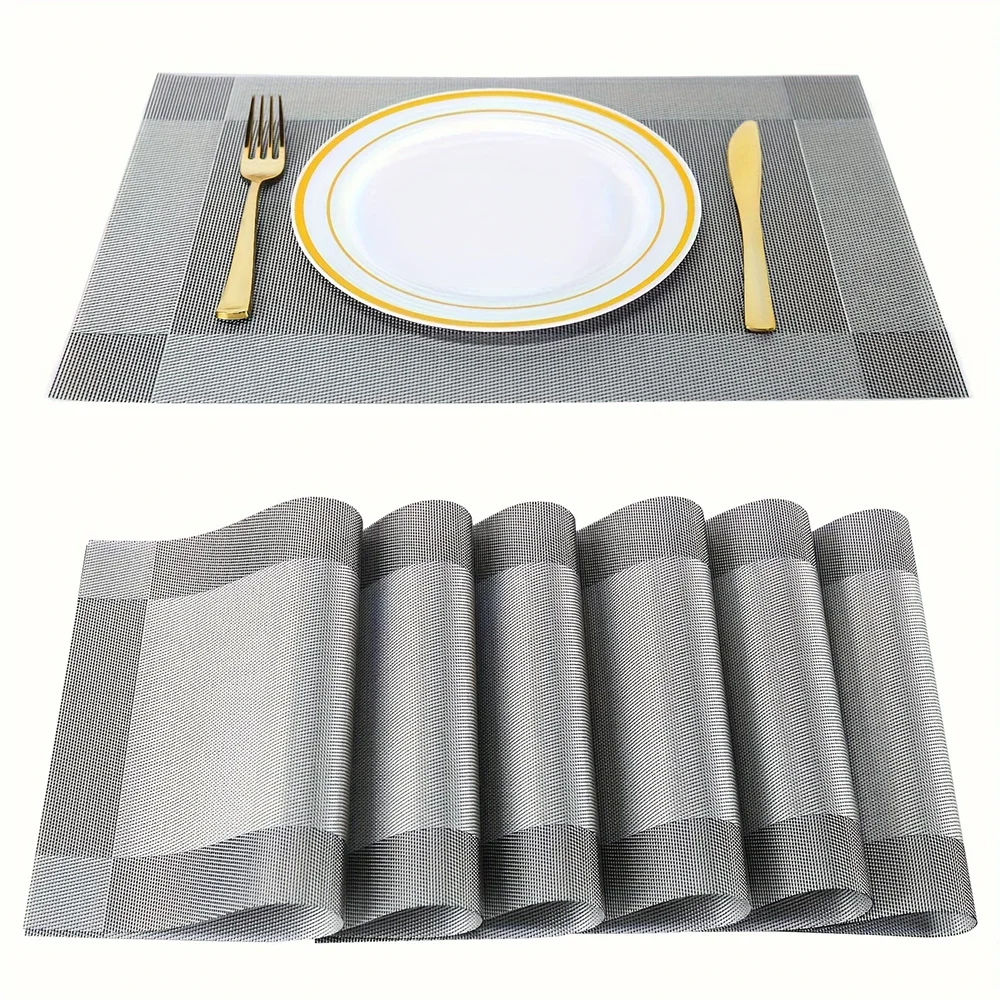 Pura Dining Mat in stylish design, made from heat-resistant PVC, featuring a non-slip surface ideal for protecting dining tables and enhancing table settings. 6