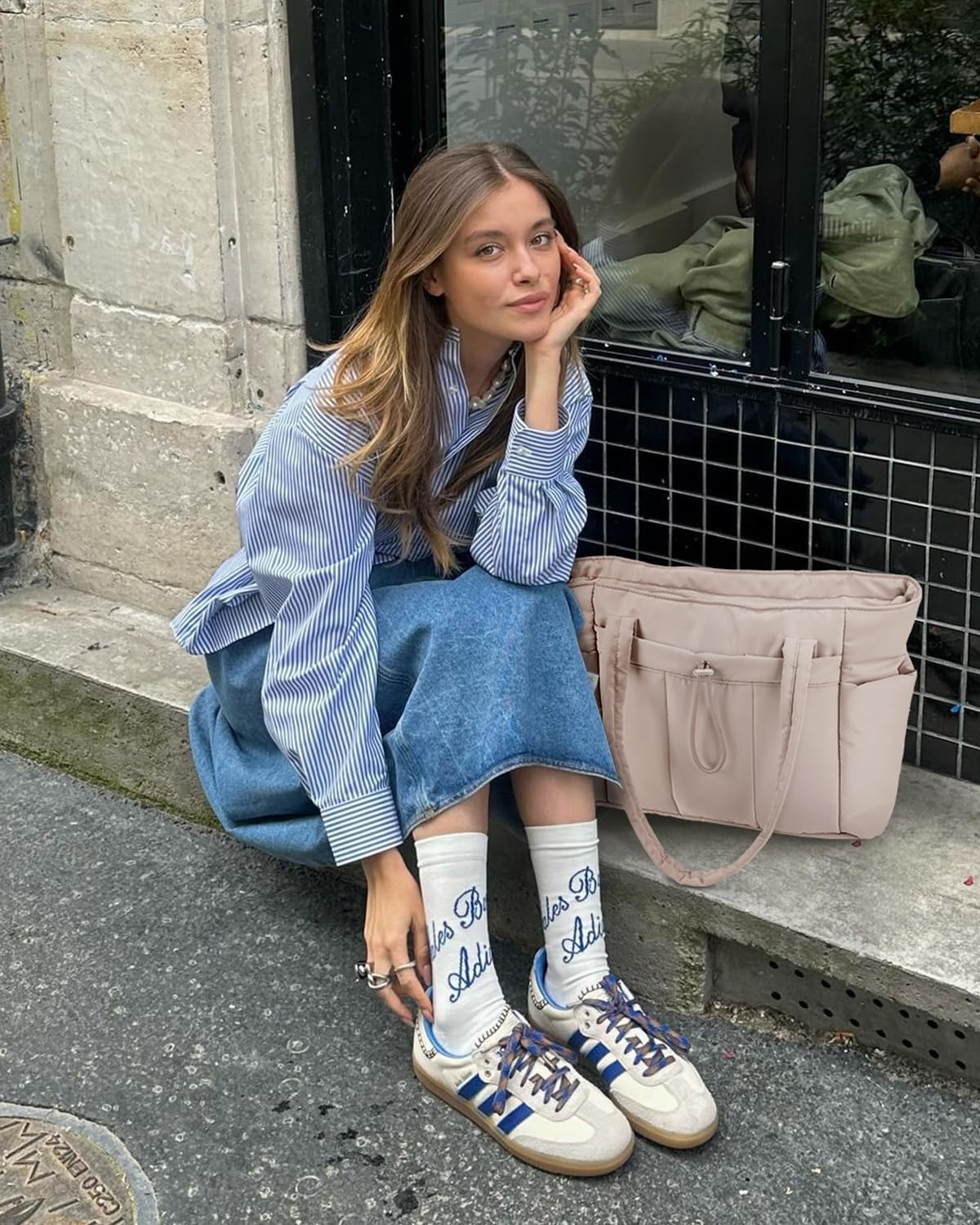 Quilto Puffer Tote Bag | Spacious 20L, Laptop Sleeve, Water-Resistant Nylon 1