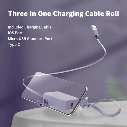 Retraxio - Retractable 3-In-1 Multi Charging Cable