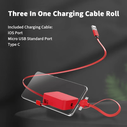 Retraxio - Retractable 3-In-1 Multi Charging Cable