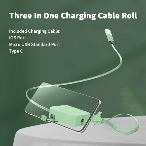 Retraxio - Retractable 3-In-1 Multi Charging Cable