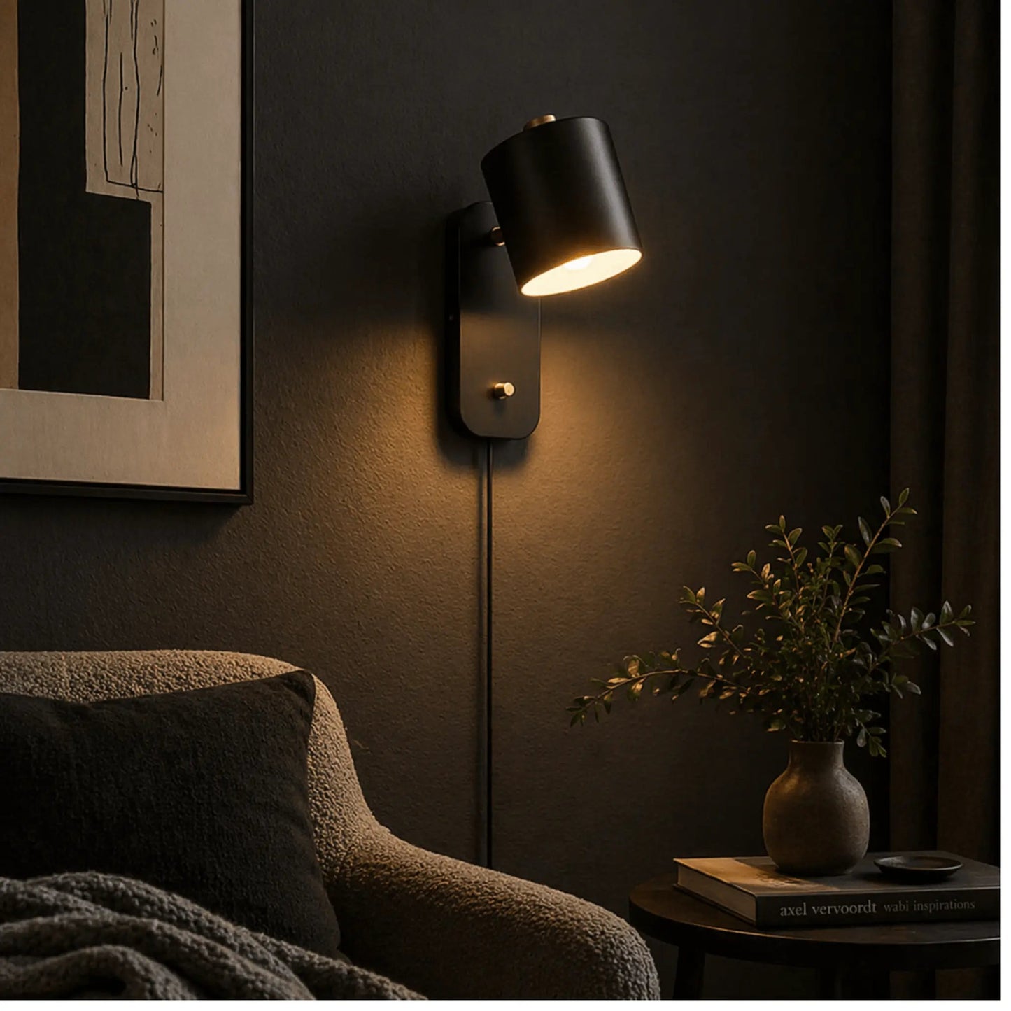 Rota Wall Light | 350° Rotatable Shade, Plug-In Sconce Design 0
