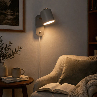 Rota Wall Light | 350° Rotatable Shade, Plug-In Sconce Design 1