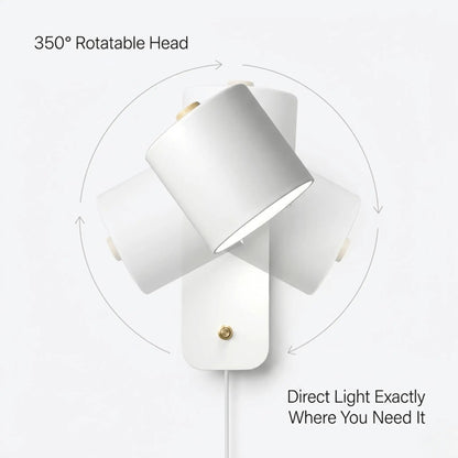 Rota Wall Light | 350° Rotatable Shade, Plug-In Sconce Design 4