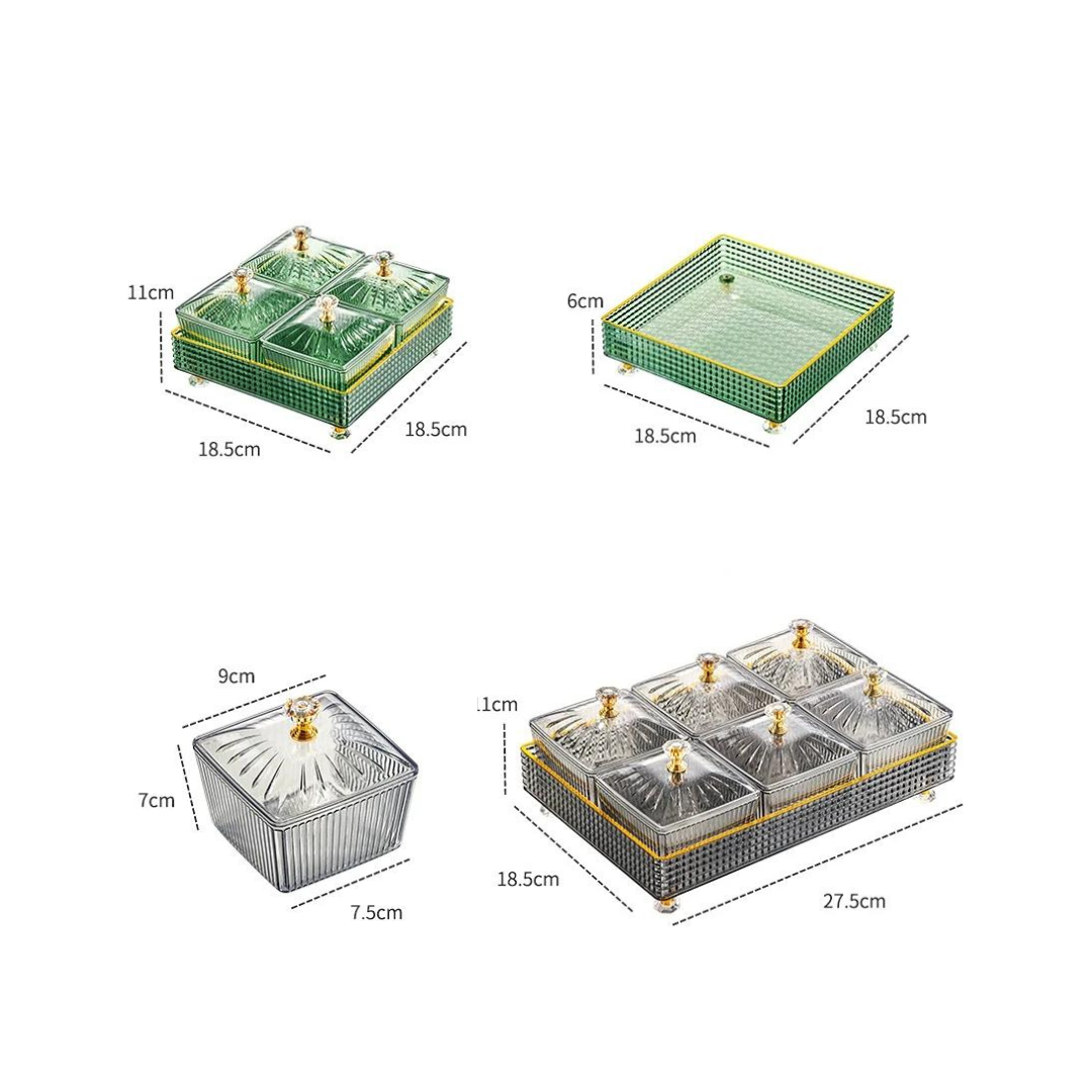 Servina - Segmented Decorative Snack Tray