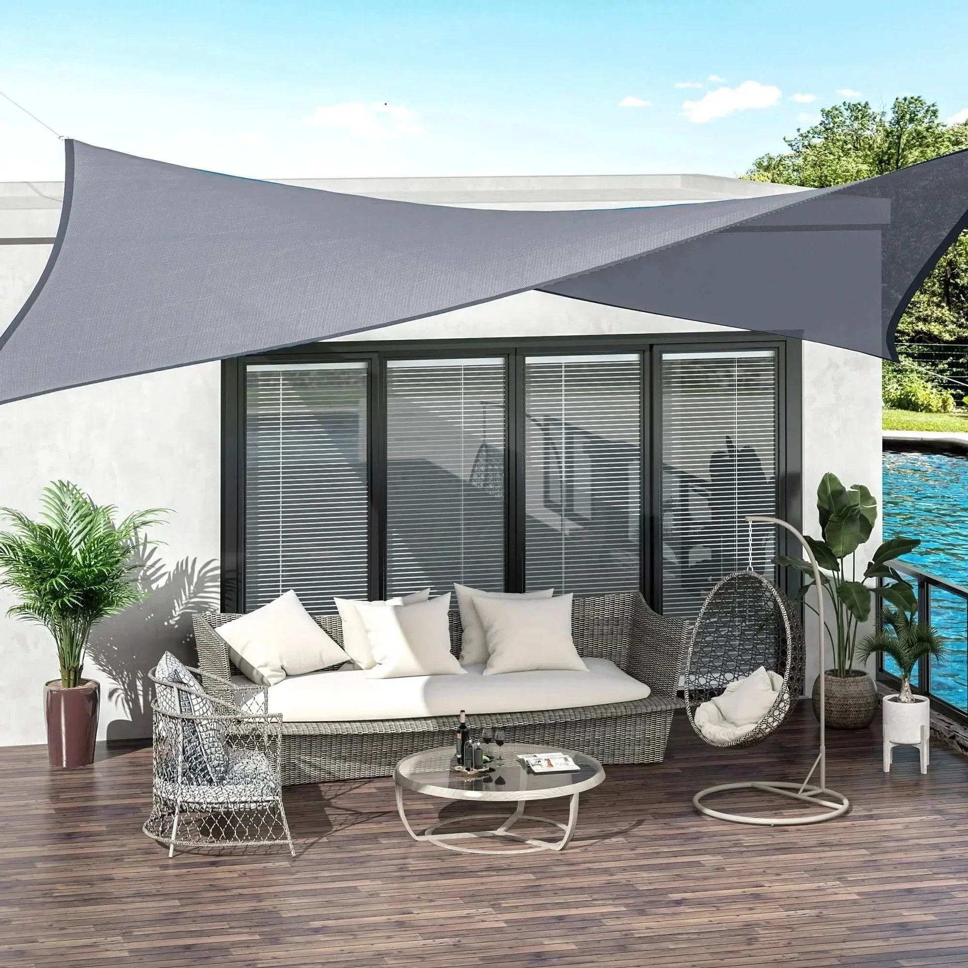 ShadeNest Sun Shade Sail | Waterproof UV Protection for Patio and Outdoor Use 6