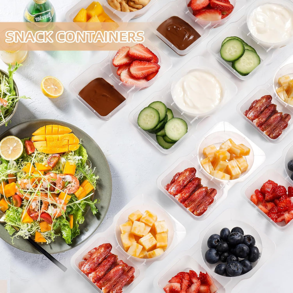 SnackTote - Reusable Two-Compartment Snack Containers