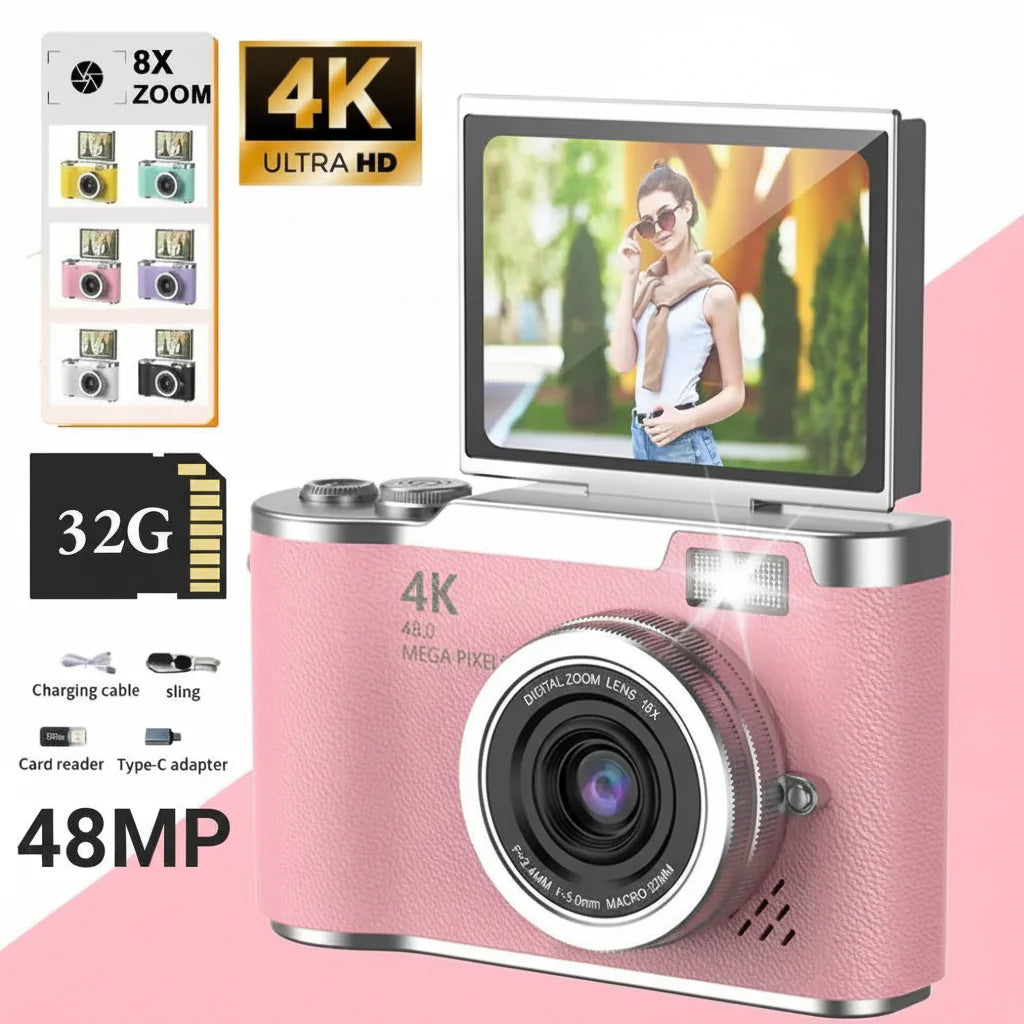 SnapTura - 4K Point And Shoot Digital Camera