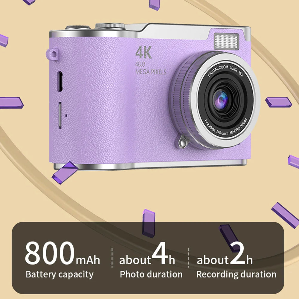 SnapTura - 4K Point And Shoot Digital Camera