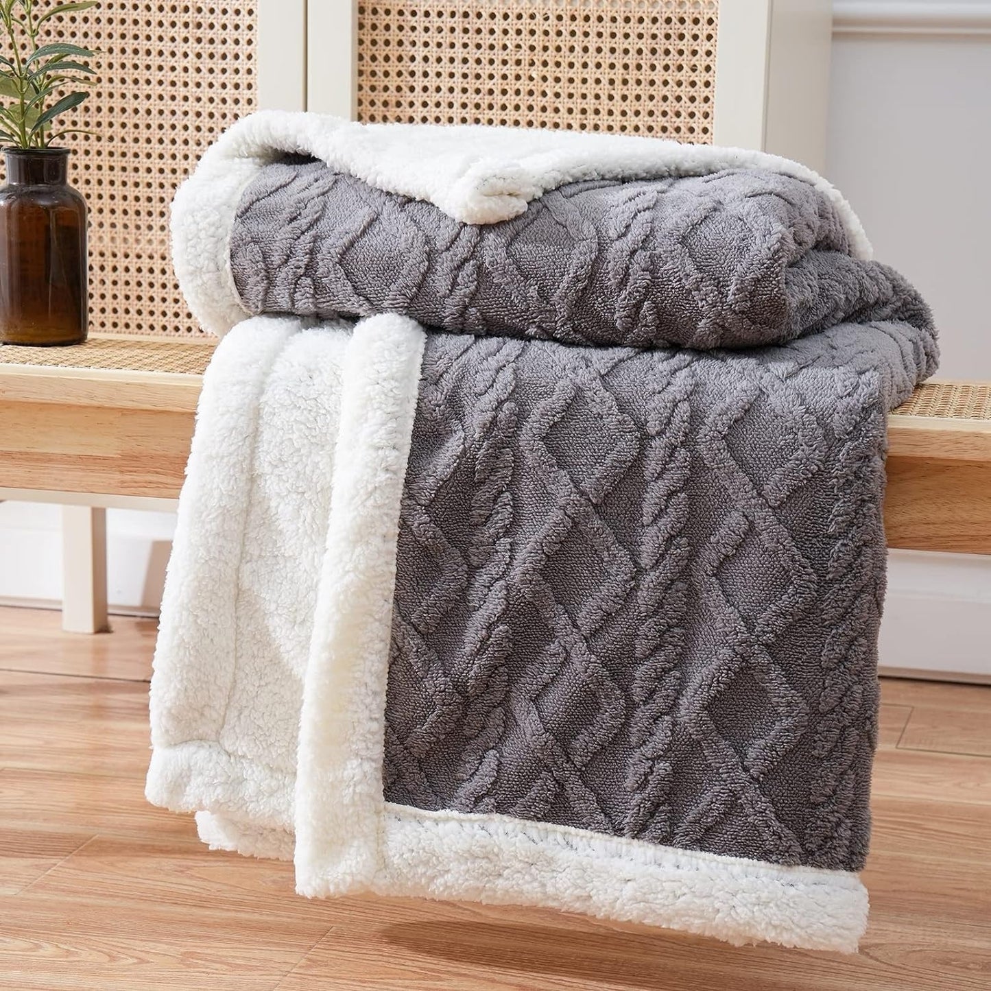Snugora - Reversible Textured Throw Blanket
