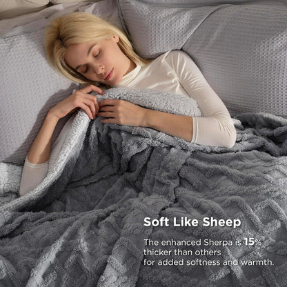 Snugora - Reversible Textured Throw Blanket