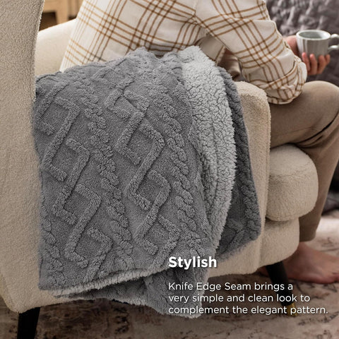 Snugora - Reversible Textured Throw Blanket