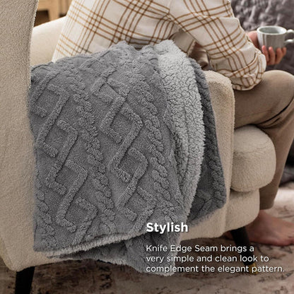 Snugora - Reversible Textured Throw Blanket