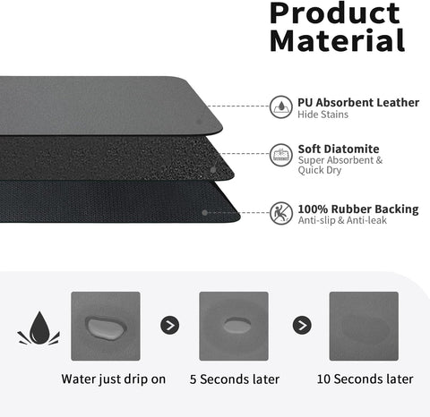 Sorbia - Low-Profile Highly Absorbent Dish Drying Mat
