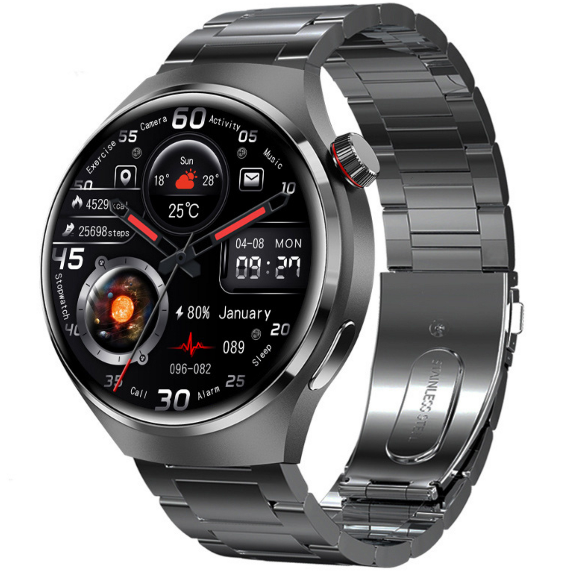 SyncPulse - Round Digital Smartwatch