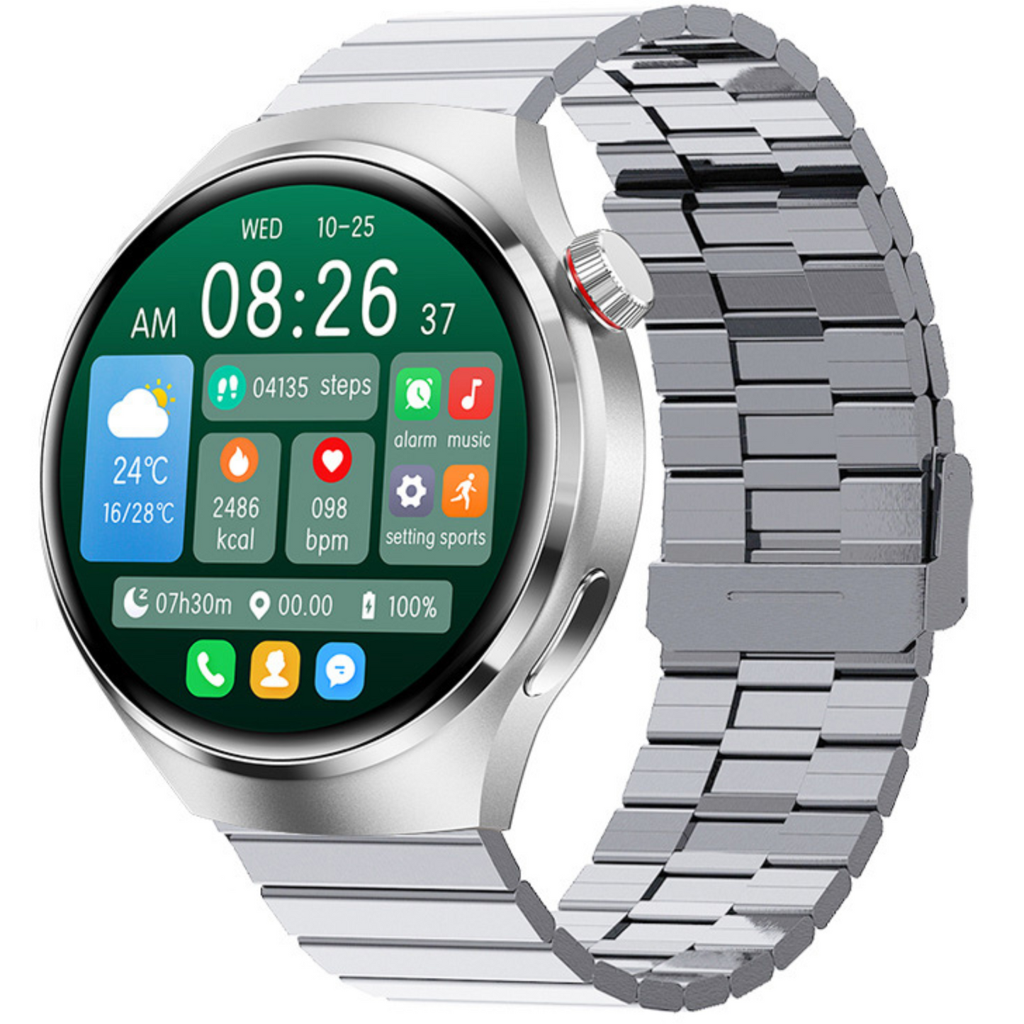 SyncPulse - Round Digital Smartwatch