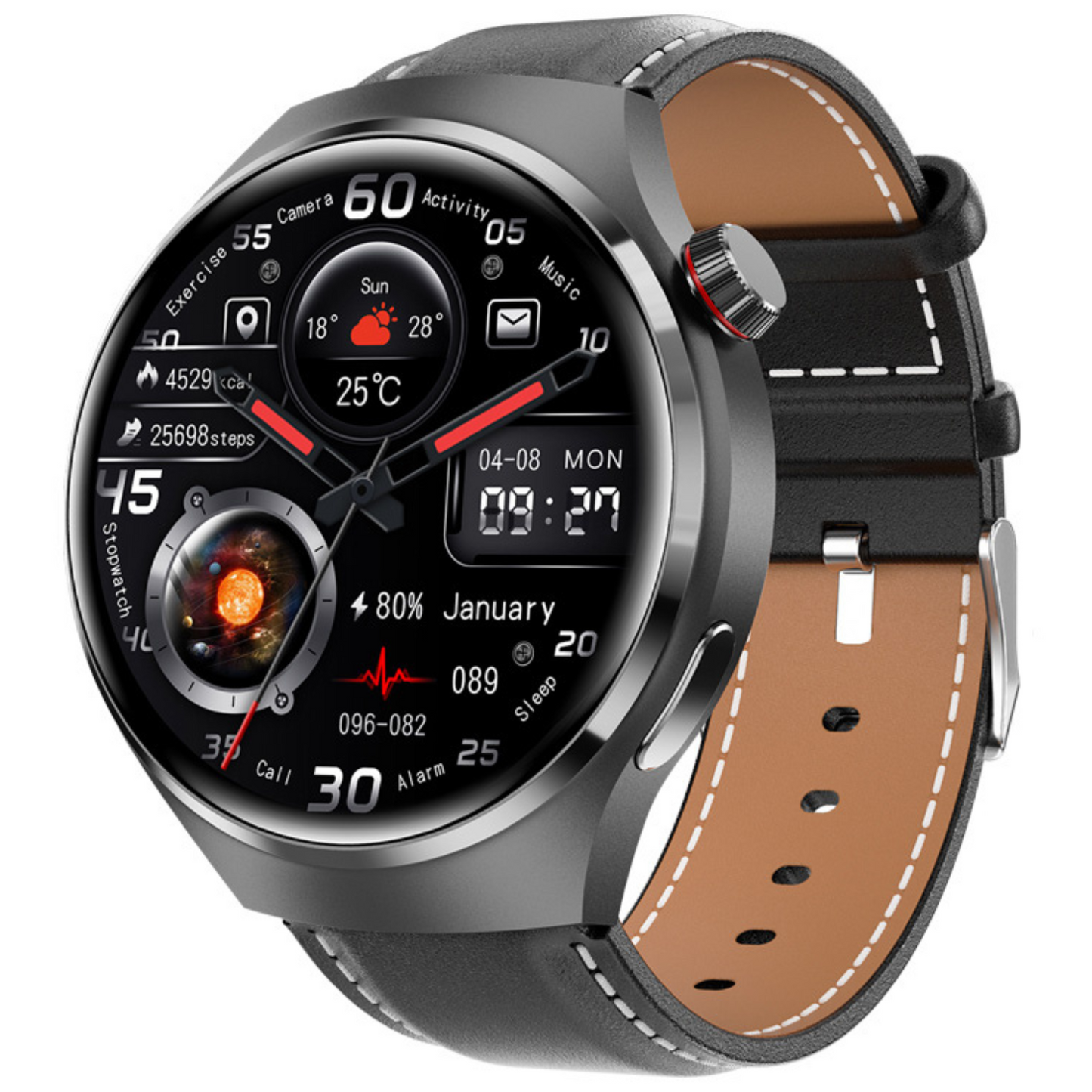 SyncPulse - Round Digital Smartwatch
