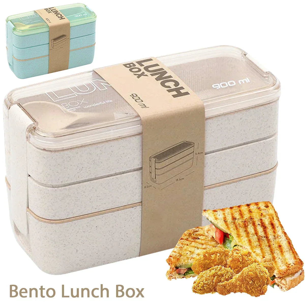 TierMeal - Reusable Three-Tier Bento Lunch Box