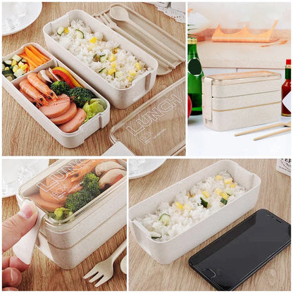 TierMeal - Reusable Three-Tier Bento Lunch Box