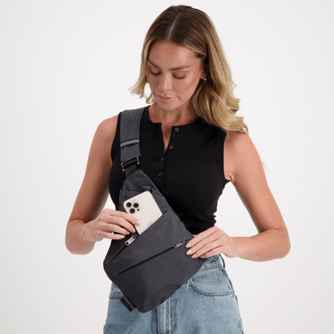 TrekGuard Shoulder Bag | RFID Protection, Water-Repellent, Cut-Resistant Strap 1